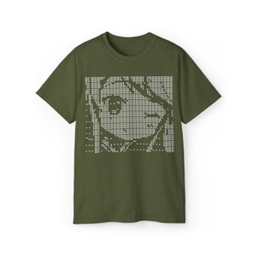 Anime Girl ASCII Art Black Unisex Ultra Cotton Tee image 5