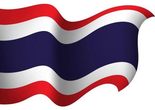 Thailand waving flag. Vector illustration