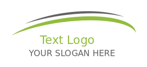 create a text logo under swoosh
