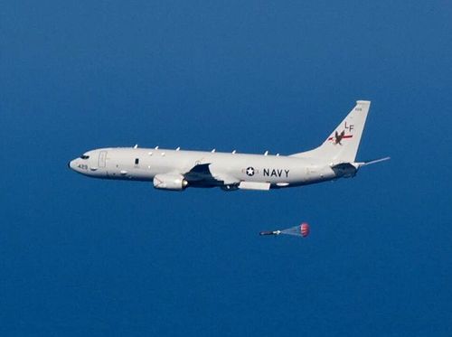 p 8a poseidon of vp 16 dropping torpedo in 2013