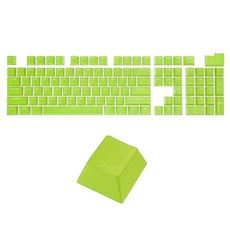 MECCANIXITY 108 Keys Pudding Keycaps Set OEM Profile 60 Percent ABS for Mechanical Keyboard Layout, Green Double Shot