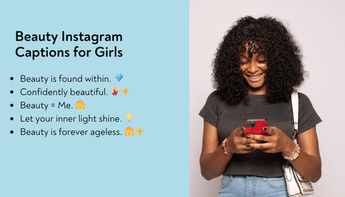 beauty instagram captions for girls