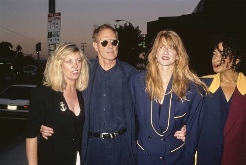 American actor Bruce Dern with his arms around his partner Andrea Beckett and daughter, American actress Laura Dern, at the premiere of 'After Dark,...