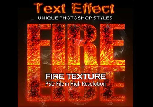 Fire Text Effect PSD file