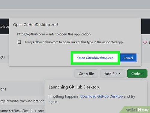 Step 7 Click Open GitHubDesktop.exe.