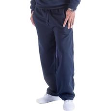 LeeHanTon Men Wide Leg Gym Pants Heavyweight Tall Workout Bottoms Hollister Baggy Open Leg Sweatpants Men Navy Size 3XL