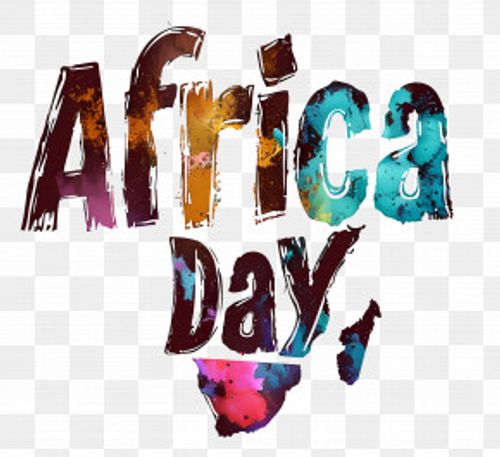 Africa Day - Colorful Africa Day Typography Art PNG