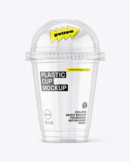 Clear Plastic Cup Mockup - Clear plastic cup mockup