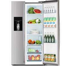 Antarctic Star 2 French Door Refrigerator Fridge, with Side Freezer &Water Dispensor,Nugget Ice Maker&Cube Ice,Adjustable Thermostat, 20 Cu Ft, Stainless Steel