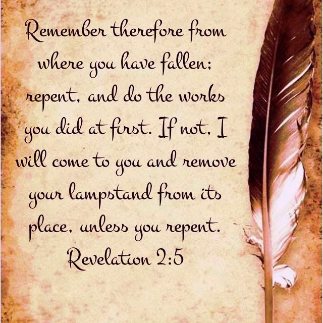 Revelation 2:5 | Revelation bible, Revelation, Revelation 2