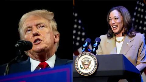Getty Images Donald Trump and Kamala Harris
