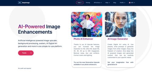 DeepImage AI image upscaler