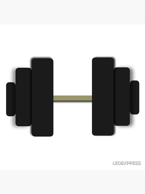 Thumbnail 2 of 2, Greeting Card, NEW Dumbbell Emoji Design (Original Emoji Design) designed and sold by LEOEXPRESS.