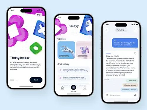 Chat Bot App UI app chat chat bot chat bot interface chat bot ui chat interface chat ui chatbot design helper mobile mobile chat ui