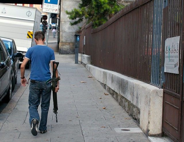 A citizen with his gun | Welcome to Switzerland! This gent c… | Flickr - Photo Sharing!