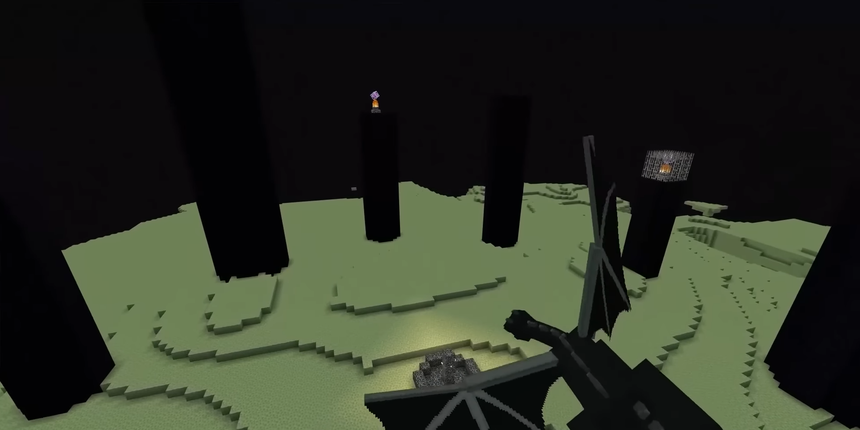 An image of wolves in Minecraft.