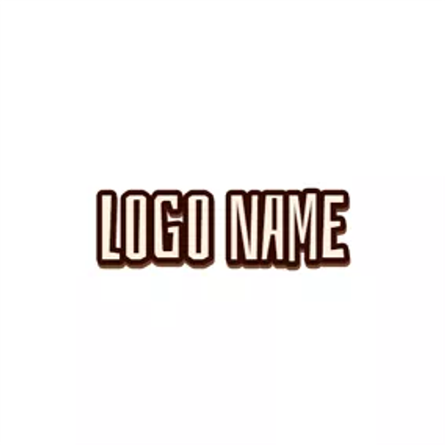 Font Logo Artistic Khaki Text Style logo design