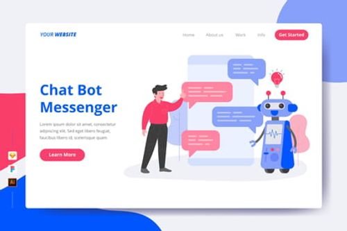 Preview: Chat Bot Messenger - Landing Page