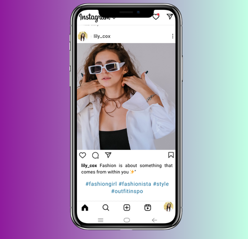 girl wearing glasses in pose