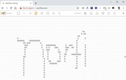 Crear dibujos ASCII en la web ASCIIFlow Infinity