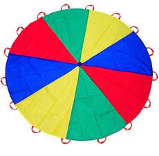 12ft Kids Team Game Rainbow Parachute, Outdoor Party Group Cooperative Games, Family Get-together Entertainment