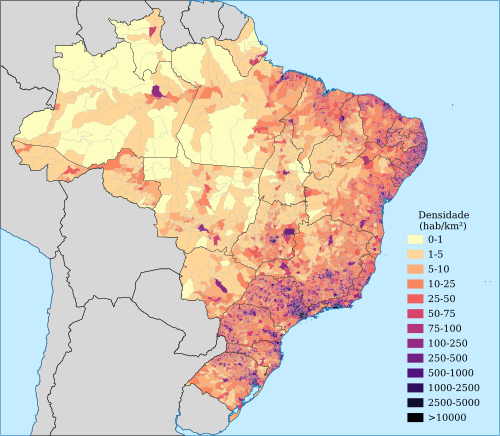 population density brazil 2022