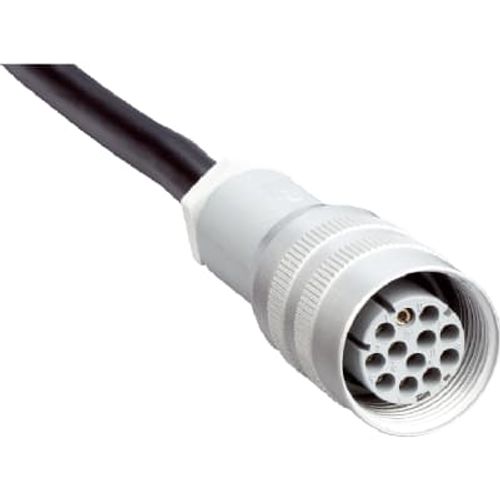 Plug connectors and cables, part nr 2022548
Female connector, M26, 12-pin, straight, 15 m, 12-wire, PVC