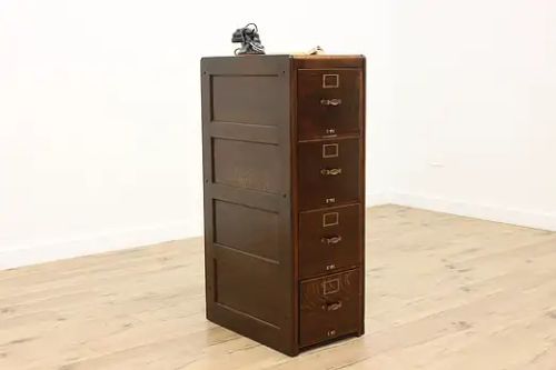 Craftsman Antique Office or Library Oak File Cabinet Signed #55288