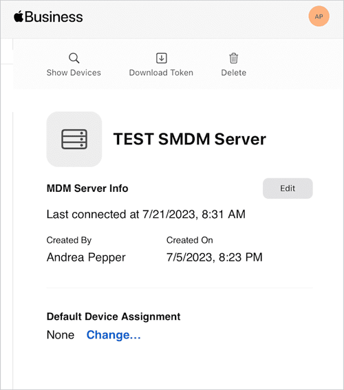 Device Enrollment Token