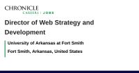 Director of Web Strategy and Development - Fort Smith, Arkansas, United States job with University of Arkansas at Fort Smith | 37955984