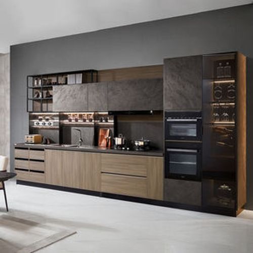 <strong>Kitchen</strong> Cabinets <strong>Teak</strong> Wood Industrial Modern Country Style Foshan Idea with Solid Environmental Friendly Apartment - Product Image 2