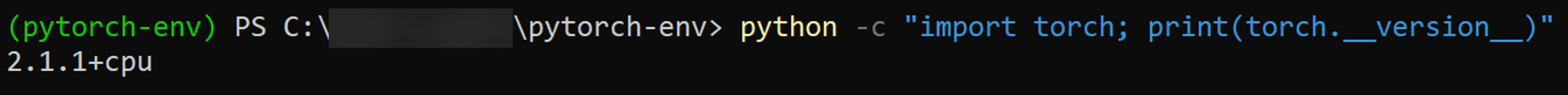 Verifying PyTorch installation