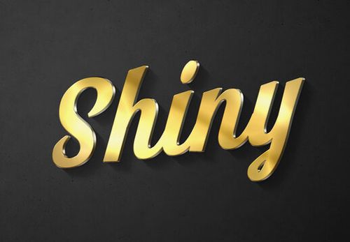 Gold Text Effect Style Mockup