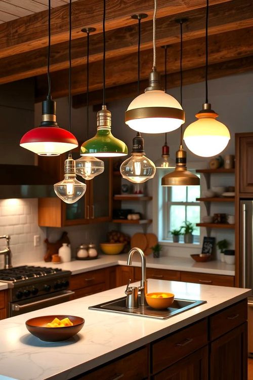 Quirky Pendant Lighting Fixtures - 22 70s Kitchen Ideas