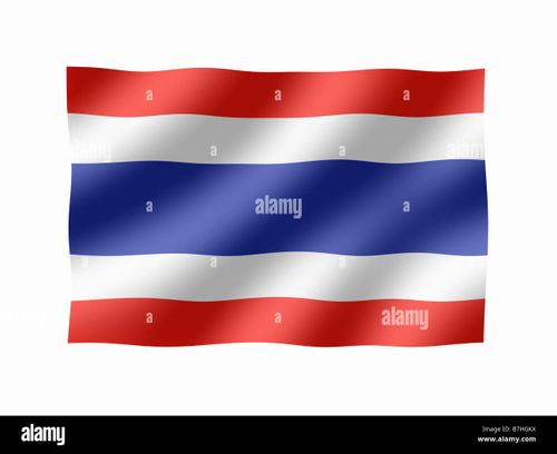 Thailand Thai National Flag Waving - Stock Image
