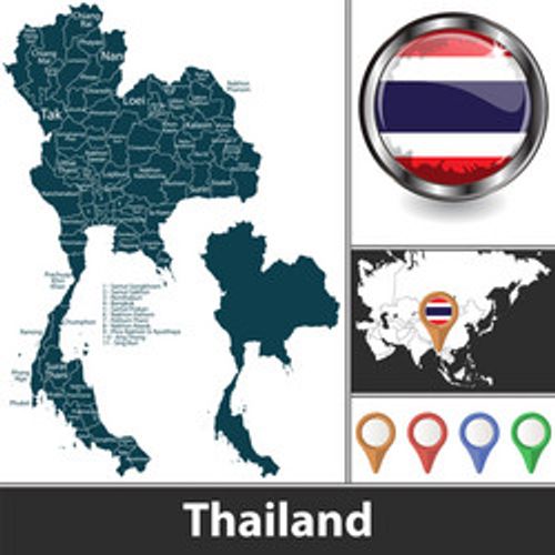 map thailand vector