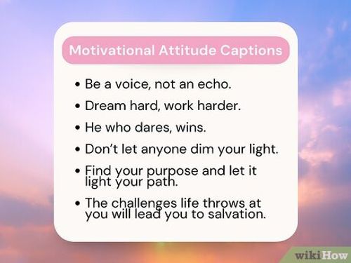 Use these motivational captions to inspire your followers.