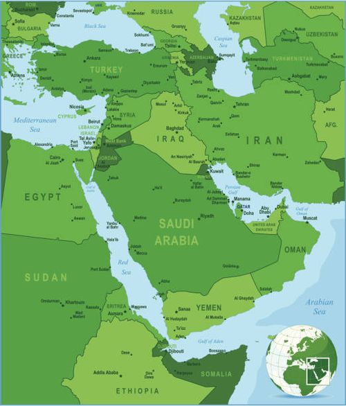 green map of middle east - map of israel and syria stock illustrations
