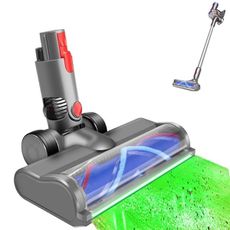 2025 Updated Dust Detect Vacuum Attachment Part for Dyson V15, V11, V10, V8, V7, G5, Brush Head with Full-Area Green LED Light, Ideal for Hardwood Floors & Short-Pile Carpets