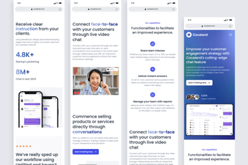Preview: Coca - Chat application Landing Page Responsive