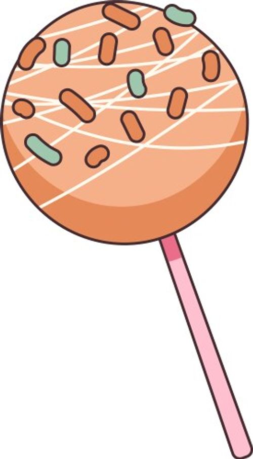Handdrawn lollipop candy vector image