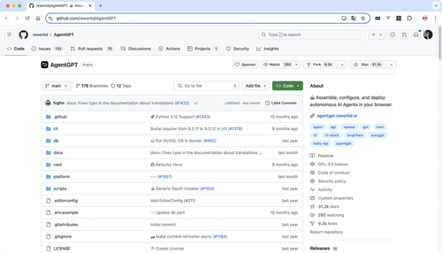 GitHub 开源 AI Agent 项目AgentGPT