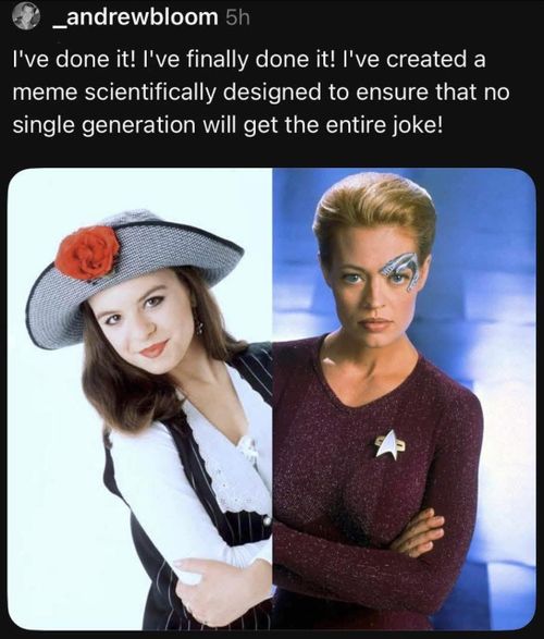 r/ExplainTheJoke - andrewbloom 5h F've done it! /'ve finally done it! /"'ve created a meme scientifically designed to ensure that no single generation will get the entire jokel