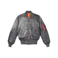Alpha Industries MA-1 Bomber Flight Jacket - Fighter Pilot Flight Jacket - Gunmetal, XS
