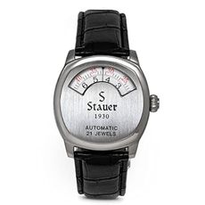 Stauer 1930 Dashtronic Watch – Cotswold Genuine Mens Watches Leather Band w/ 39MM Stainless Steel Case – Automated Movement & 3-ATM Water Resistant Watch