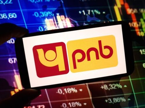 Konskie, Poland - May 11, 2024: Punjab National Bank company logo displayed on mobile phone