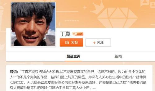 微博中的丁真超话。微博截图