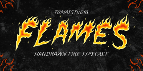 Flames Font Poster 1
