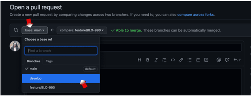pull request on Github