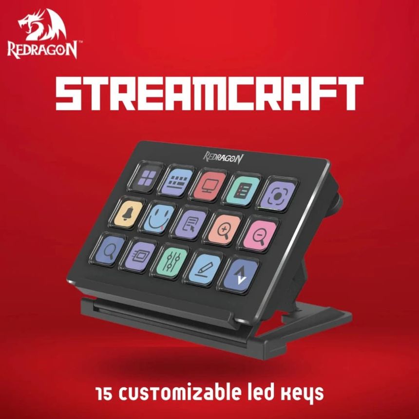 REDRAGON SS-550 STREAMCRAFT 15 CUSTOMIZABLE LED KEYS